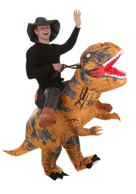 riding t rex costume|inflatable tyrannosaurus rex costume.